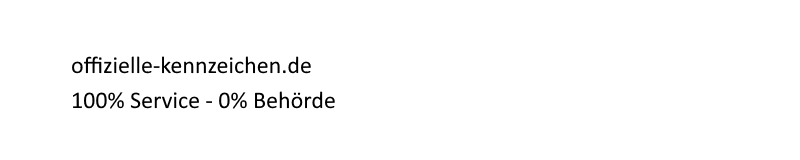 Autokennzeichen online bestellen